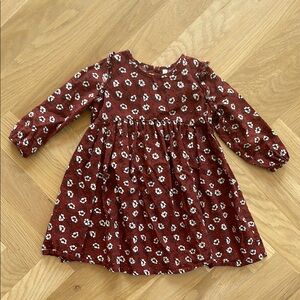 Rylee + Cru Red Smocked Sundress with Long Bishop Sleeves